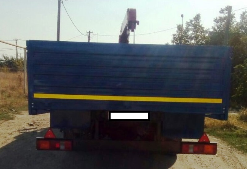 Мерседес установка КМУ - Вид сзади